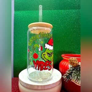 Grinch beer can glass, Libby cup